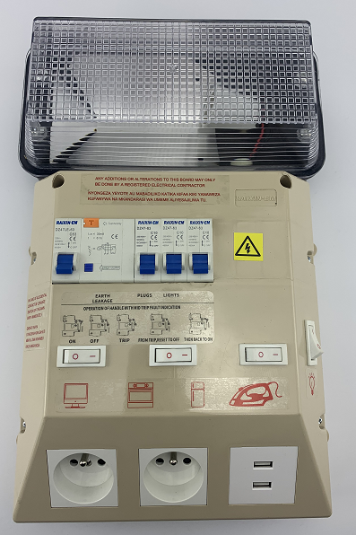 Warning of burnt out lighting electrical ready board: dual hazards of inferior materials and overload