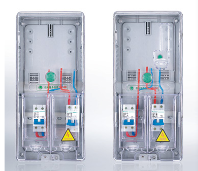 Installation method of leakage circuit breaker in single-phase transparent meter box